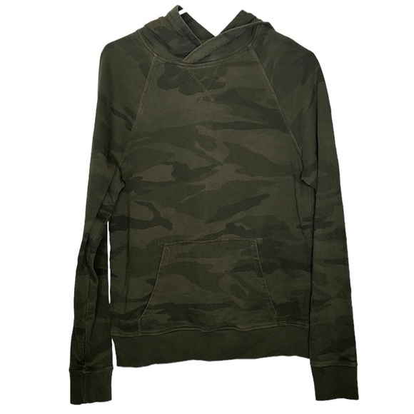 Flint and Tinder Hoodie Crossover Pullover Camo Green Sweatshirt Men's XS - Picture 2 of 7